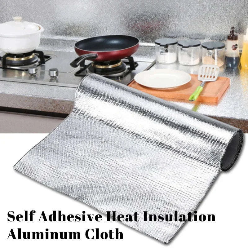 Heat-Resistant Fiberglass Aluminum Foil Tape-30x60cm -golden