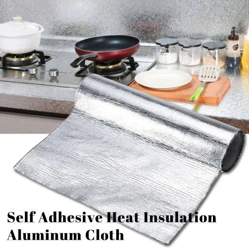 Heat-Resistant Fiberglass Aluminum Foil Tape-30x60cm -golden