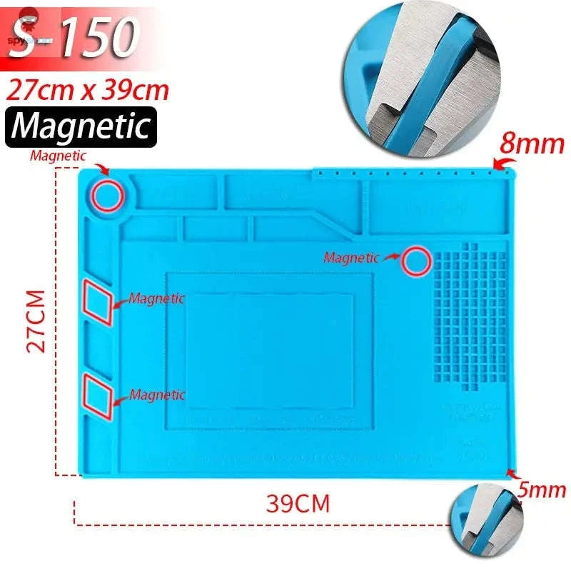 Heat-Resistant Silicone Soldering Mat – Durable, Anti-Static Repair Workspace-S130