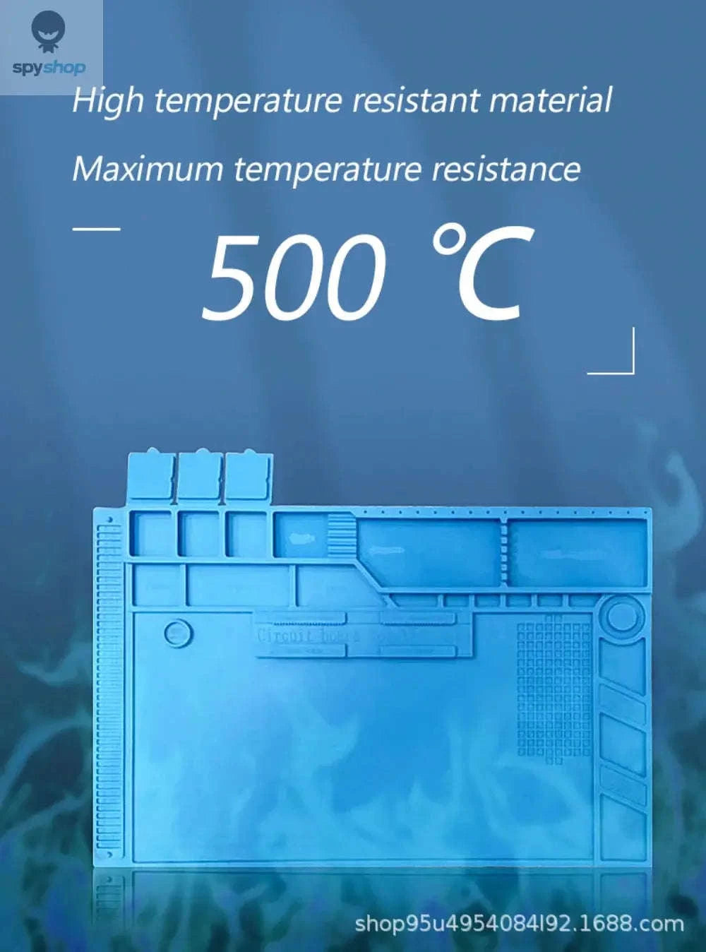 Heat Resistant Silicone Soldering Mat – Durable, Anti‑Static Work Surface for Electronics Repair-S-100(No magnetic)