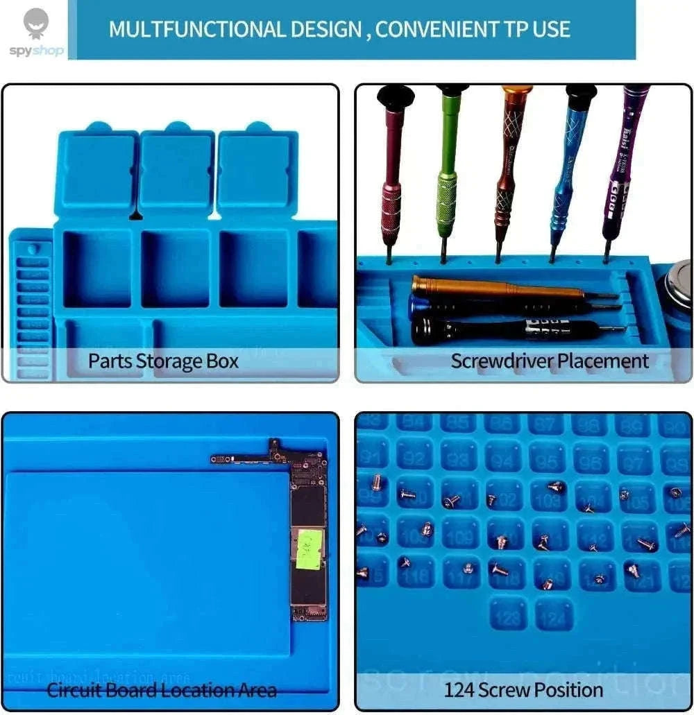 Heat Resistant Silicone Soldering Mat for Electronics Repair-S-100(No magnetic)