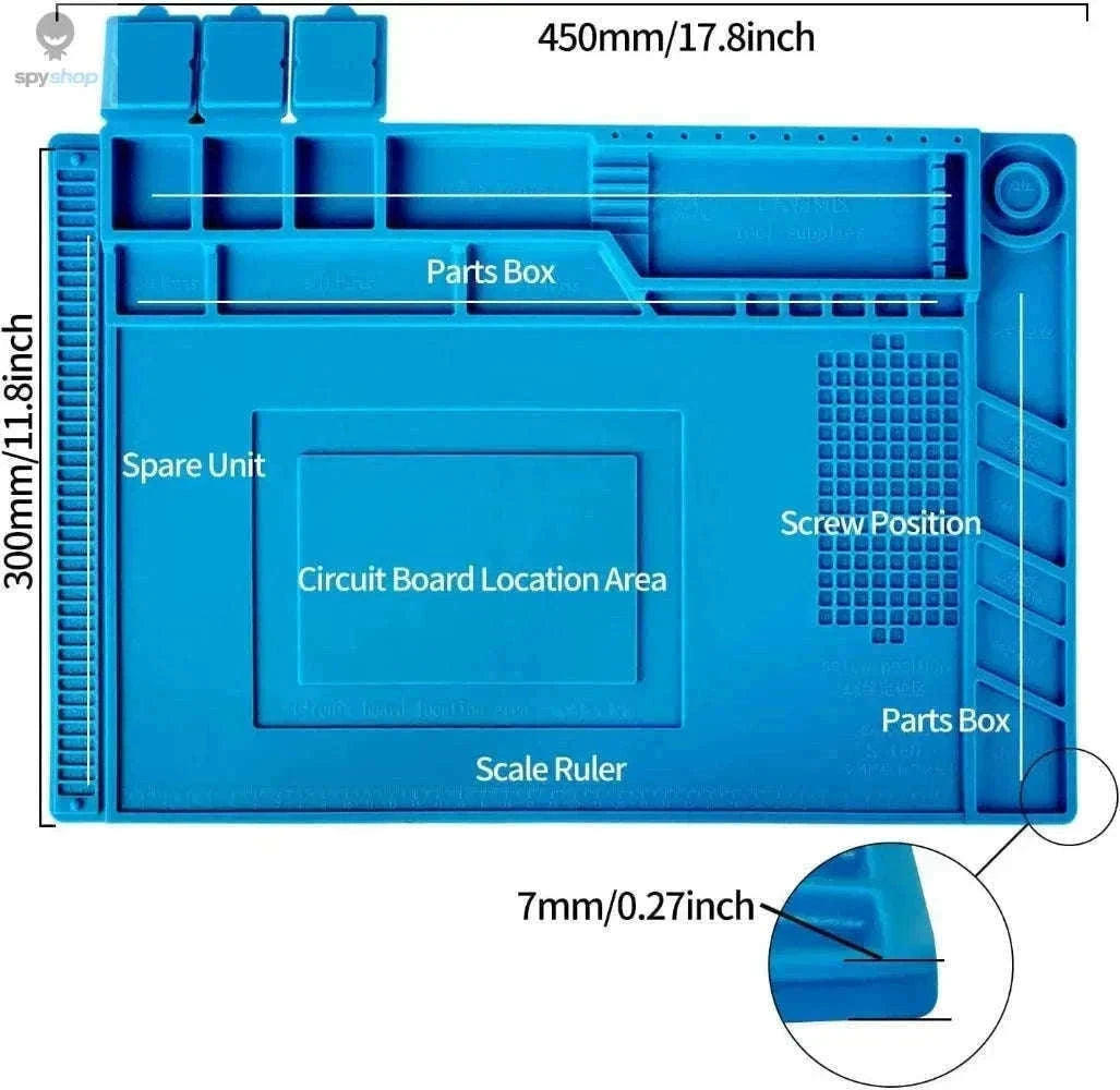 Heat Resistant Silicone Soldering Mat for Electronics Repair-S-100(No magnetic)