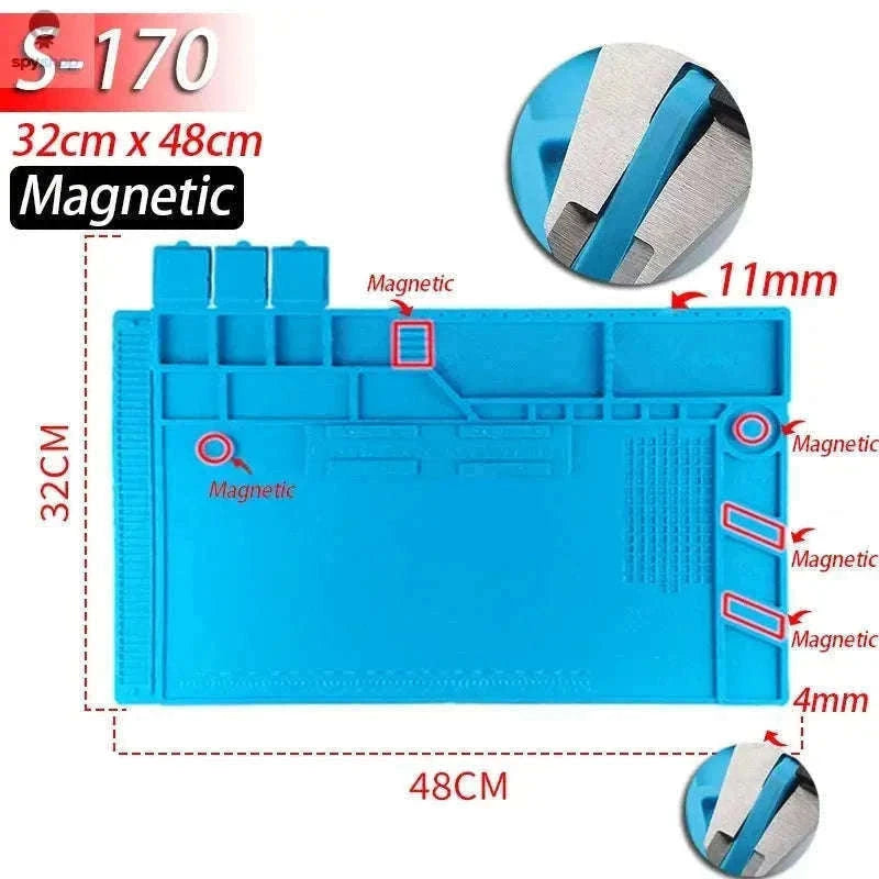 Heat Resistant Silicone Soldering Mat for Electronics Repair-S-100(No magnetic)
