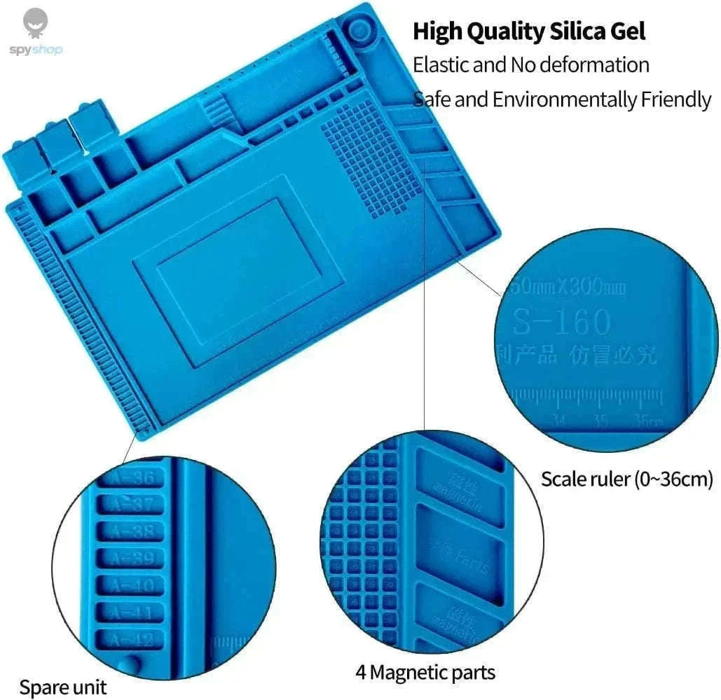 Heat Resistant Silicone Soldering Mat for Electronics Repair-S-100(No magnetic)