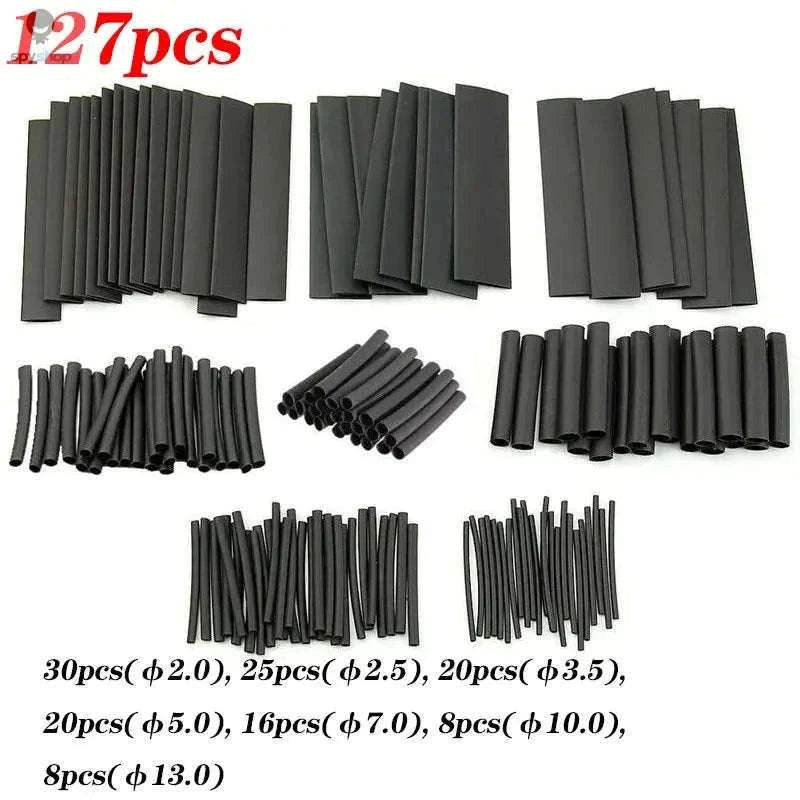 Heat Shrink Tubing Kit for Clean, Secure Wire Protection-127PCS(220V EU Plug)
