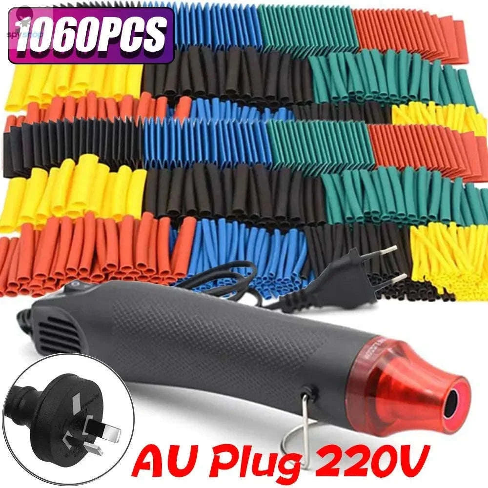 Heat Shrink Tubing Kit for Clean, Secure Wire Protection-127PCS(220V EU Plug)