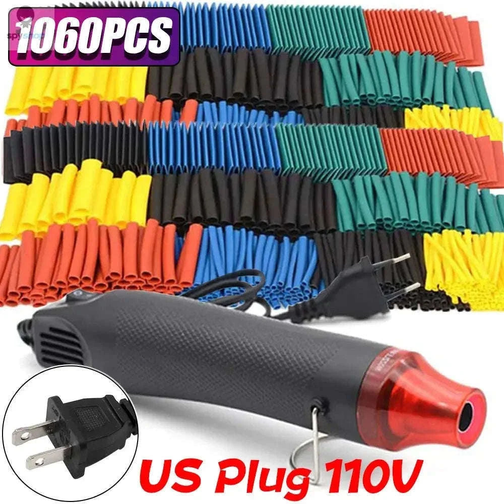 Heat Shrink Tubing Kit for Clean, Secure Wire Protection-127PCS(220V EU Plug)