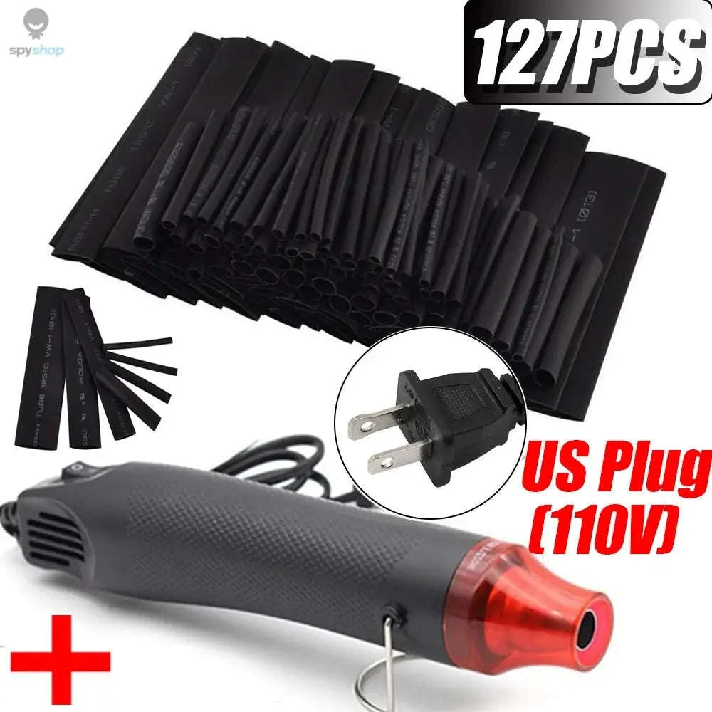 Heat Shrink Tubing Kit for Reliable Cable Protection-127PCS(220V EU Plug)