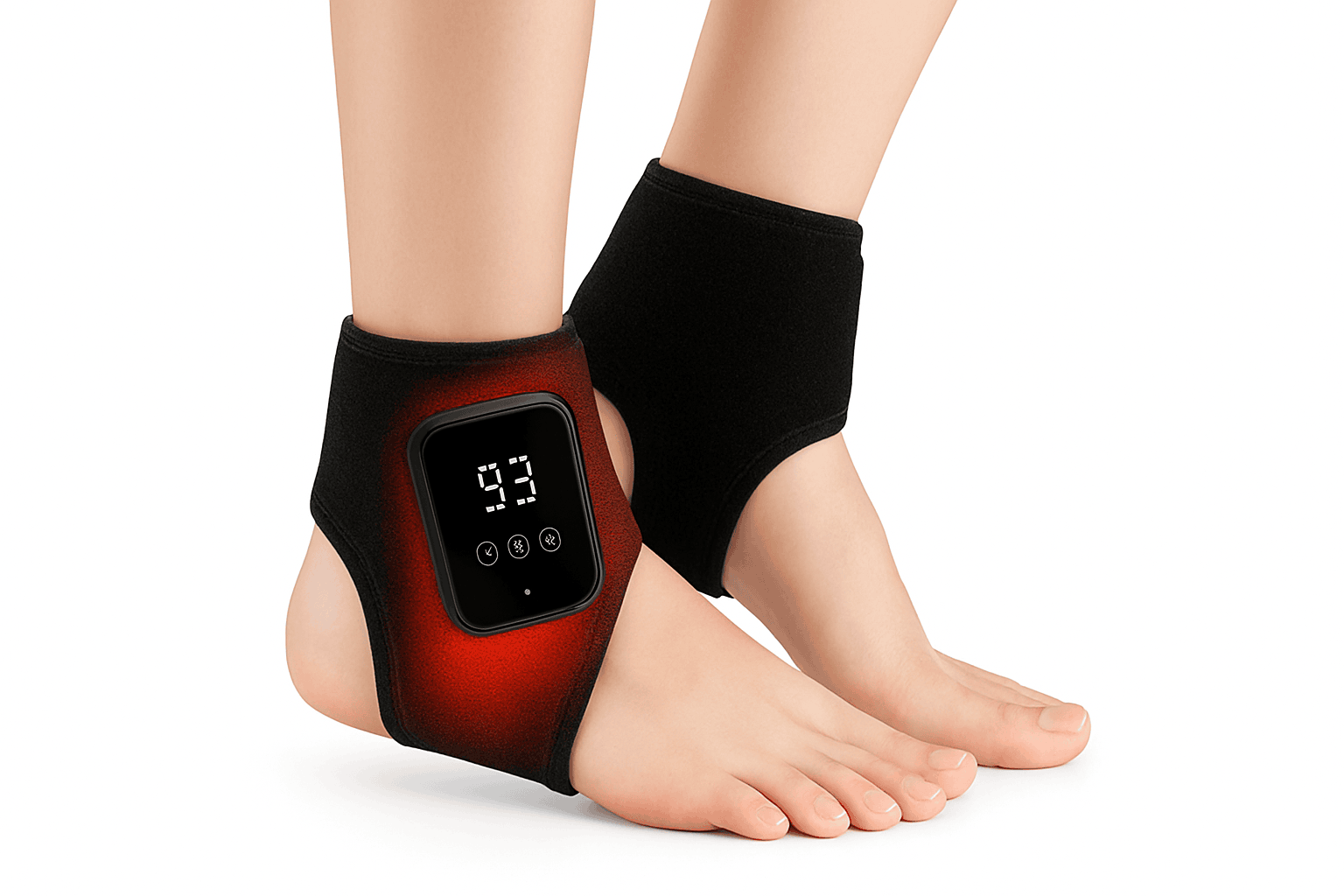 Heated Ankle Massager with Vibration & Adjustable Support Wrap-2PCS / United States