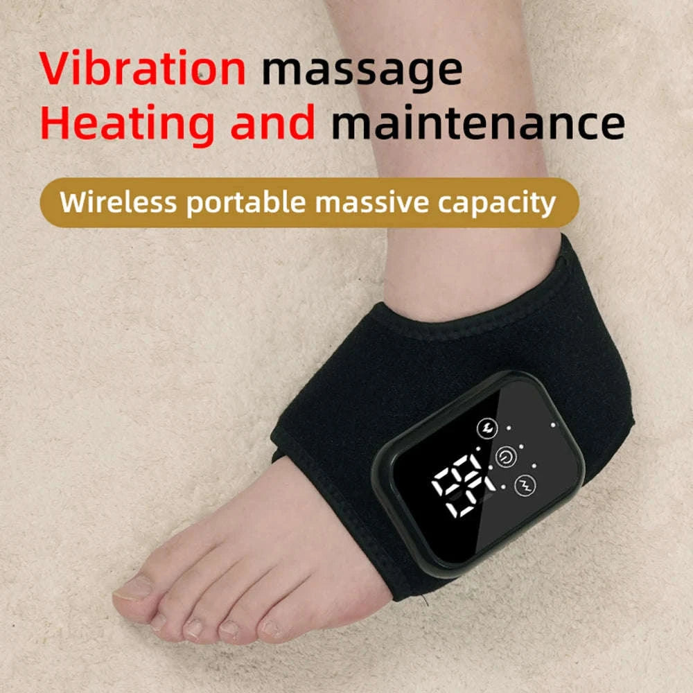 Heated Ankle Massager with Vibration & Adjustable Support Wrap-2PCS / United States