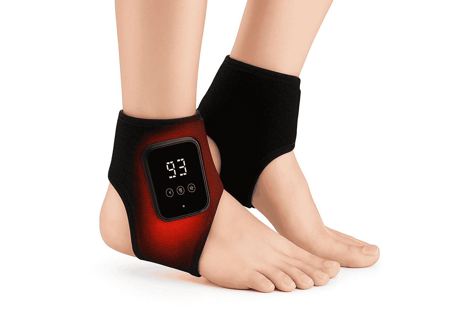 Heated Ankle Massager with Vibration & Adjustable Support Wrap-2PCS / United States