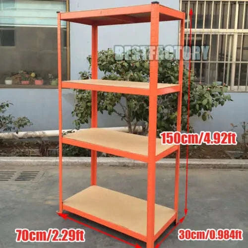 Heavy Duty 5‑Tier Garage Shelving Unit-180cm Red / UNITED KINGDOM