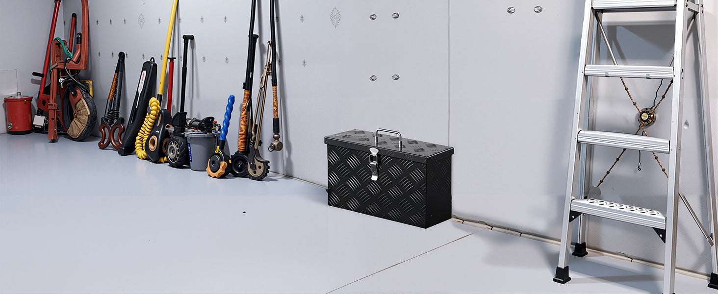 Heavy Duty Aluminum Truck Bed Tool Box with Lockable Storage-30x13x13inch / United States