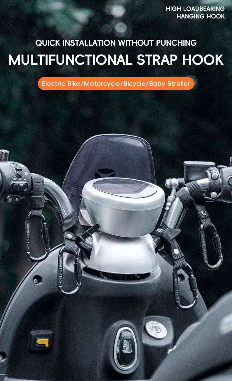 Heavy Duty Bike Handlebar Hook for Helmet, Bags & Bottles-2 pcs
