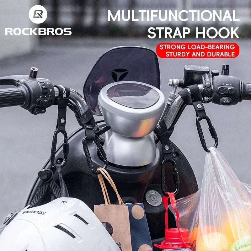 Heavy Duty Bike Handlebar Hook for Helmet, Bags & Bottles-2 pcs