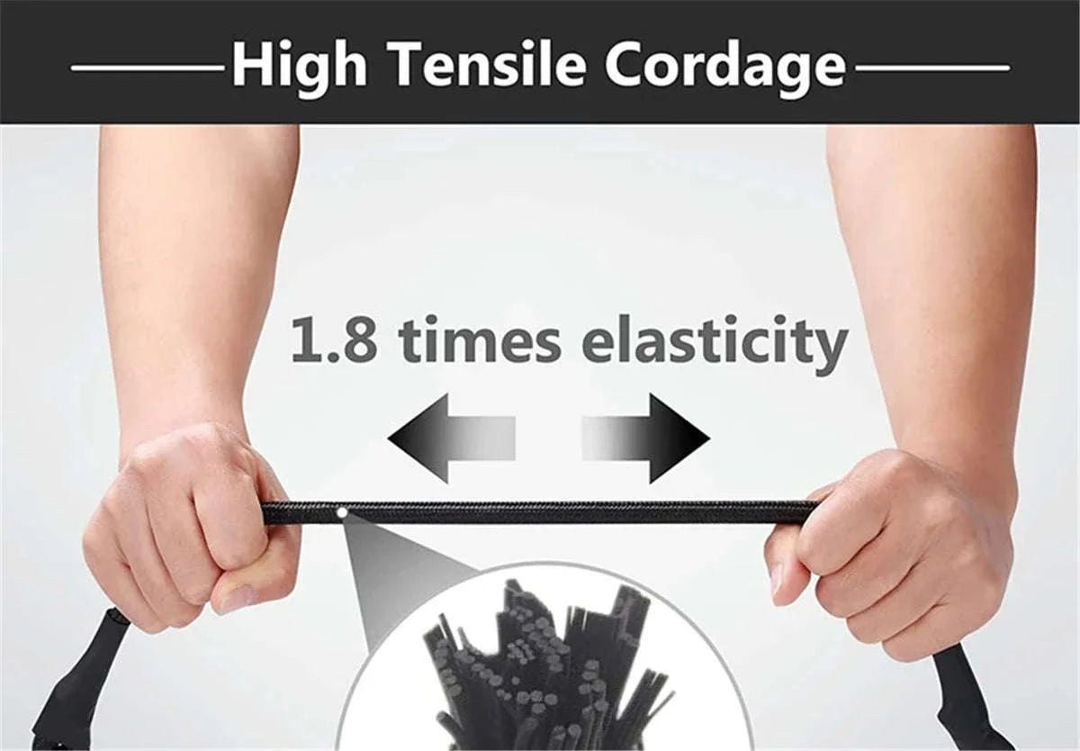 Heavy Duty Bungee Cord Elastic Tie Strap with Carabiner Hooks-90cm