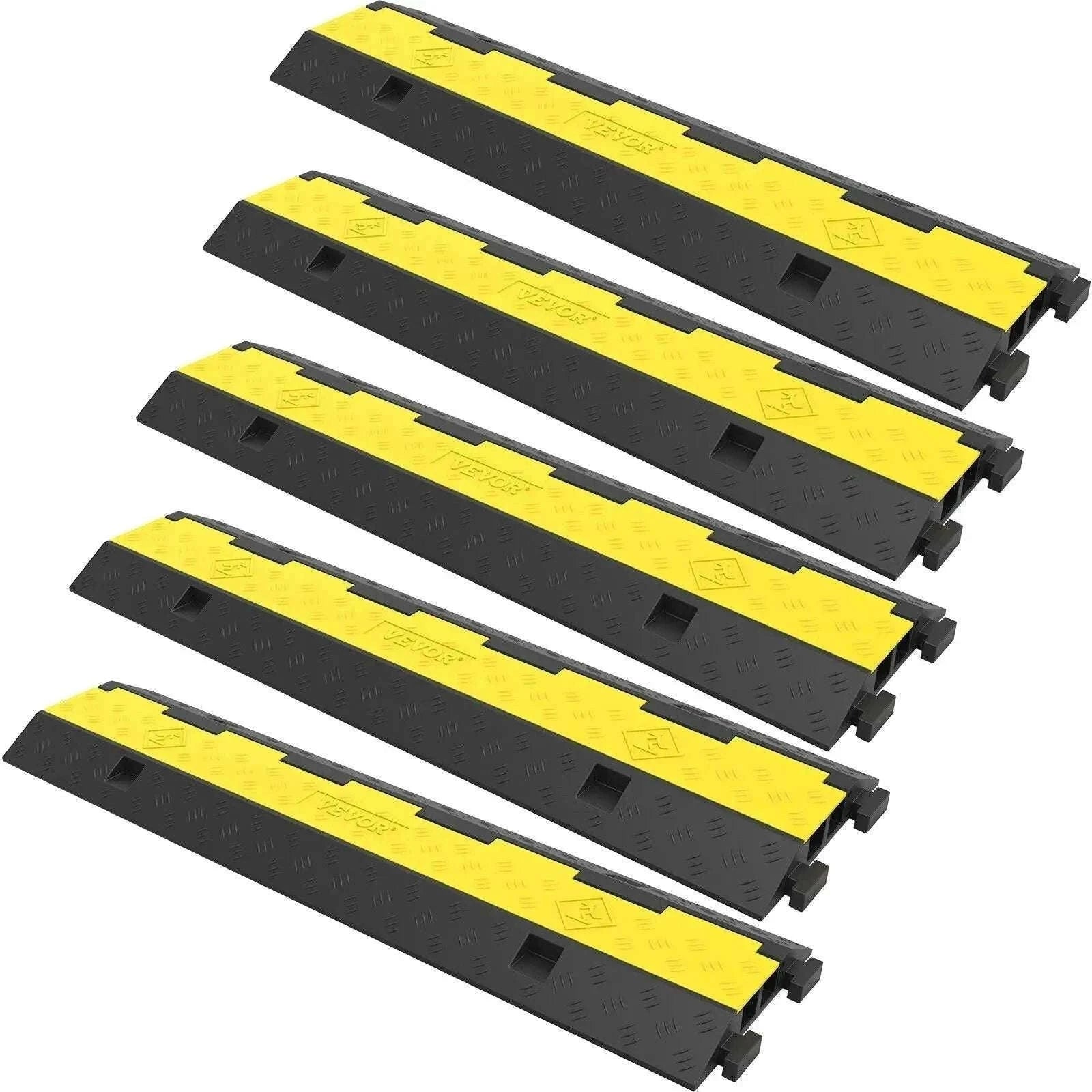 Heavy Duty Cable Protector Ramp 2 Channel 11000 lbs Driveway Cover-5PCS / spain