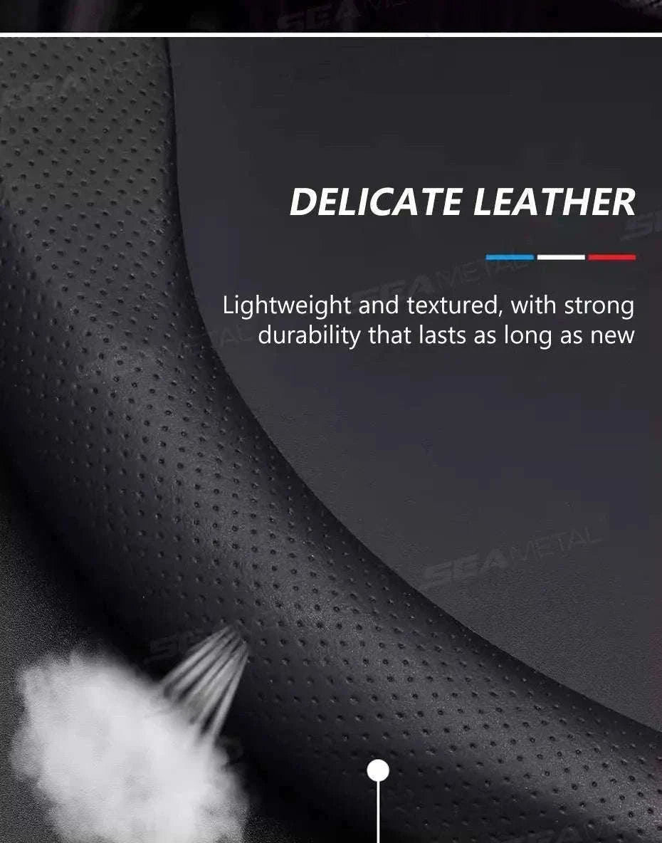 Heavy-Duty Car Steering Wheel Cover for 37-39cm Wheels-1pc