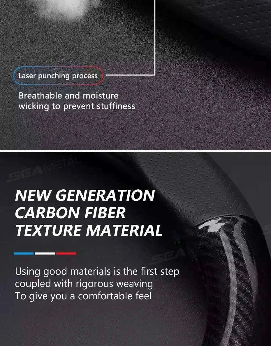 Heavy-Duty Car Steering Wheel Cover for 37-39cm Wheels-1pc