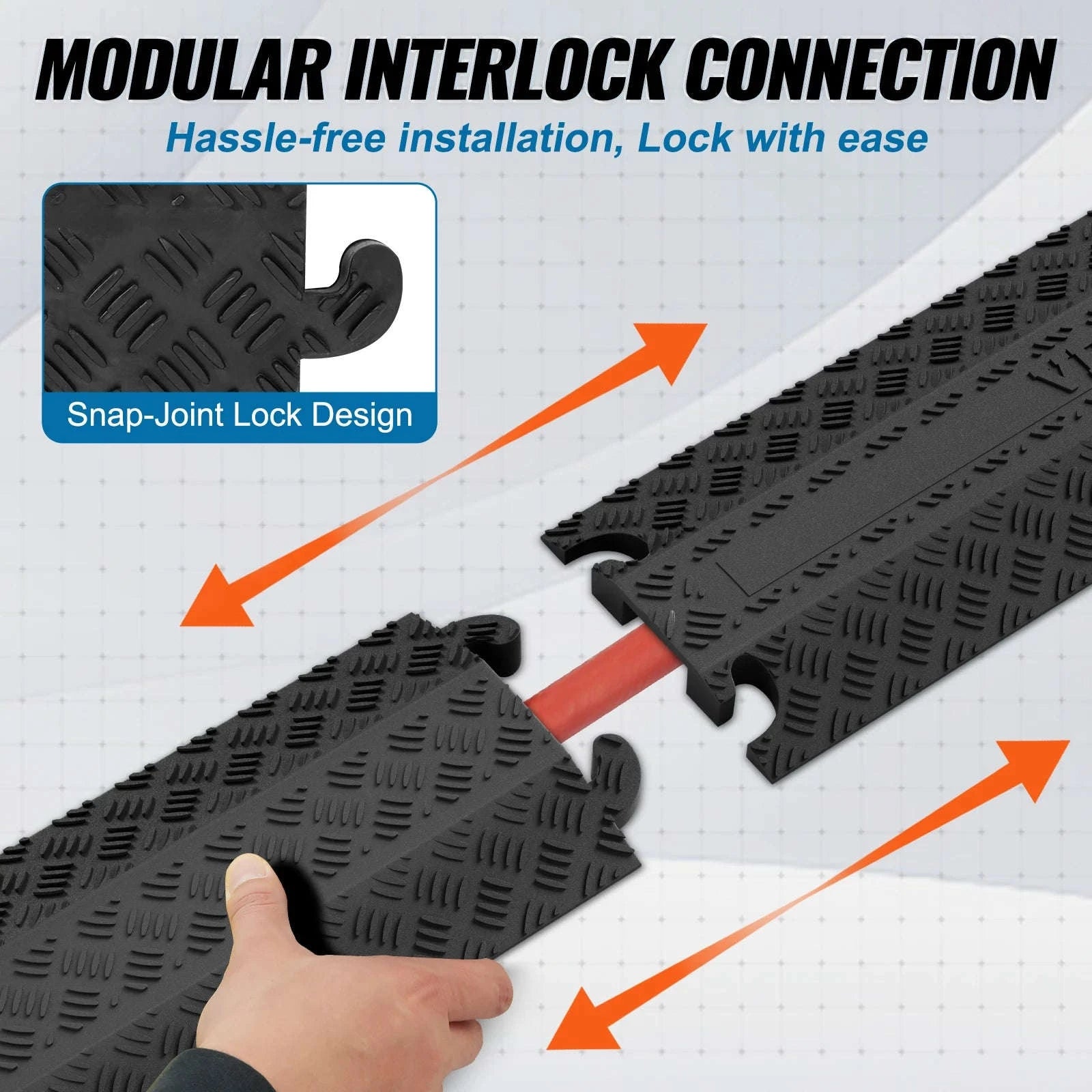 Heavy-Duty Drop-Over Cable Protector Ramp-Amount 2PC / Germany