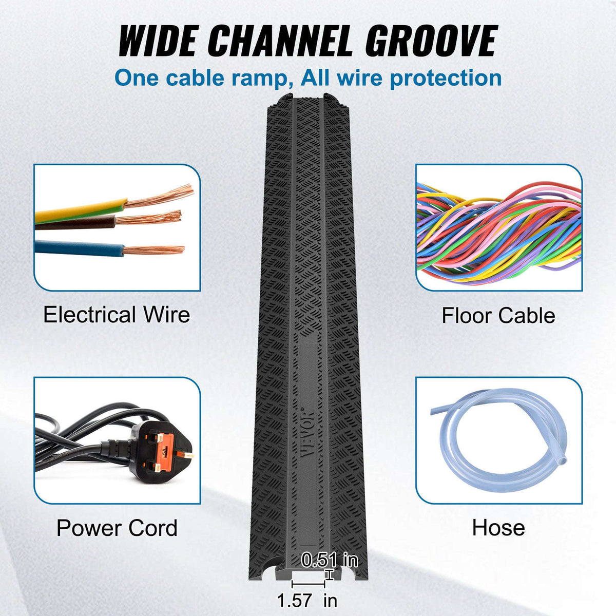 Heavy-Duty Drop-Over Cable Protector Ramp-Amount 2PC / Germany