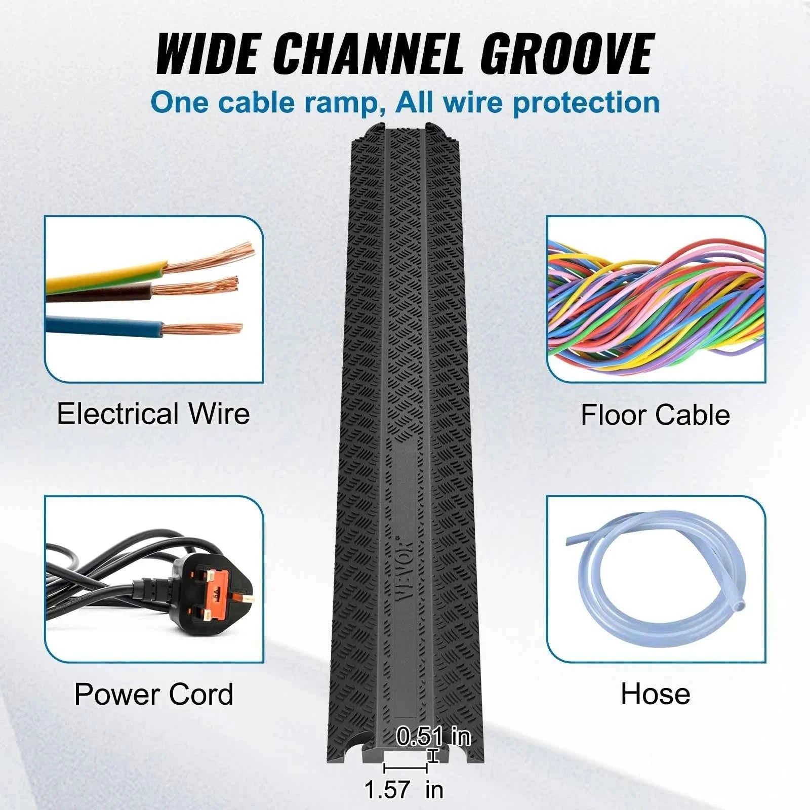 Heavy-Duty Drop-Over Cable Protector Ramp-Amount 2PC / Germany