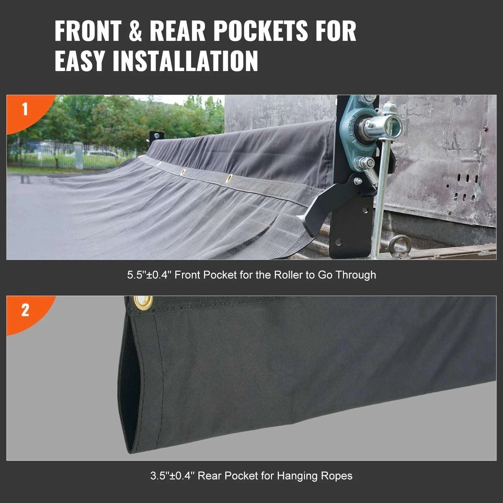 Heavy Duty Dump Truck Mesh Tarp PVC Coated with Reinforced Webbing-7 x 18 ft / United States