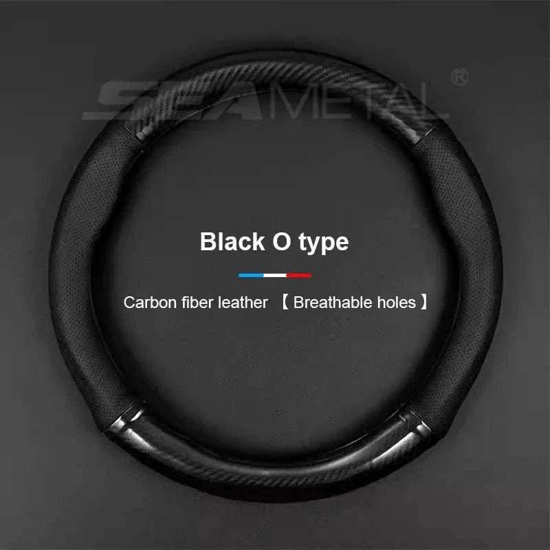 Heavy Duty Full-Wrapped Steering Wheel Cover 38cm Universal-Red