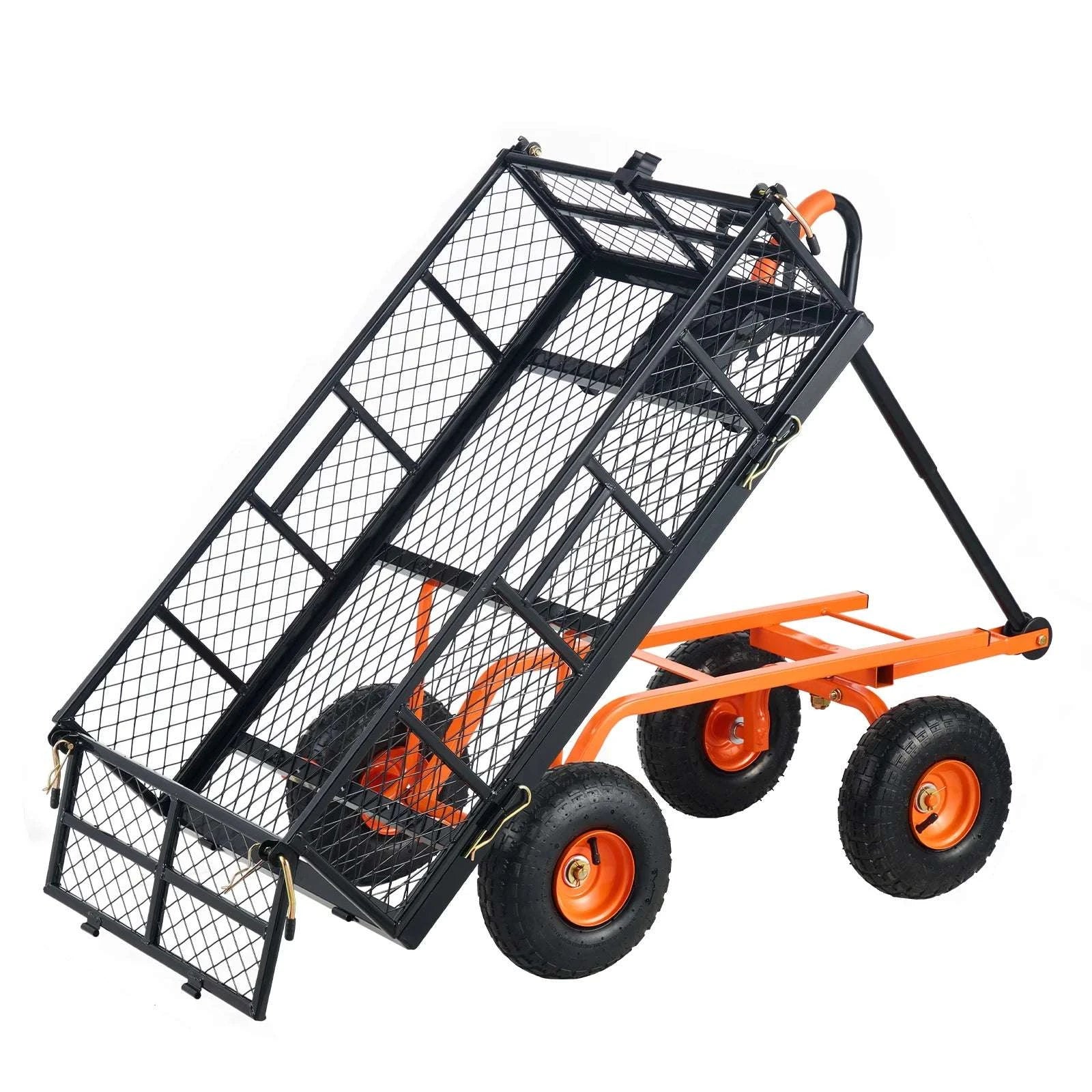 Heavy Duty Garden Dump Cart Wagon with 400–880lb Capacity-880lbs / france