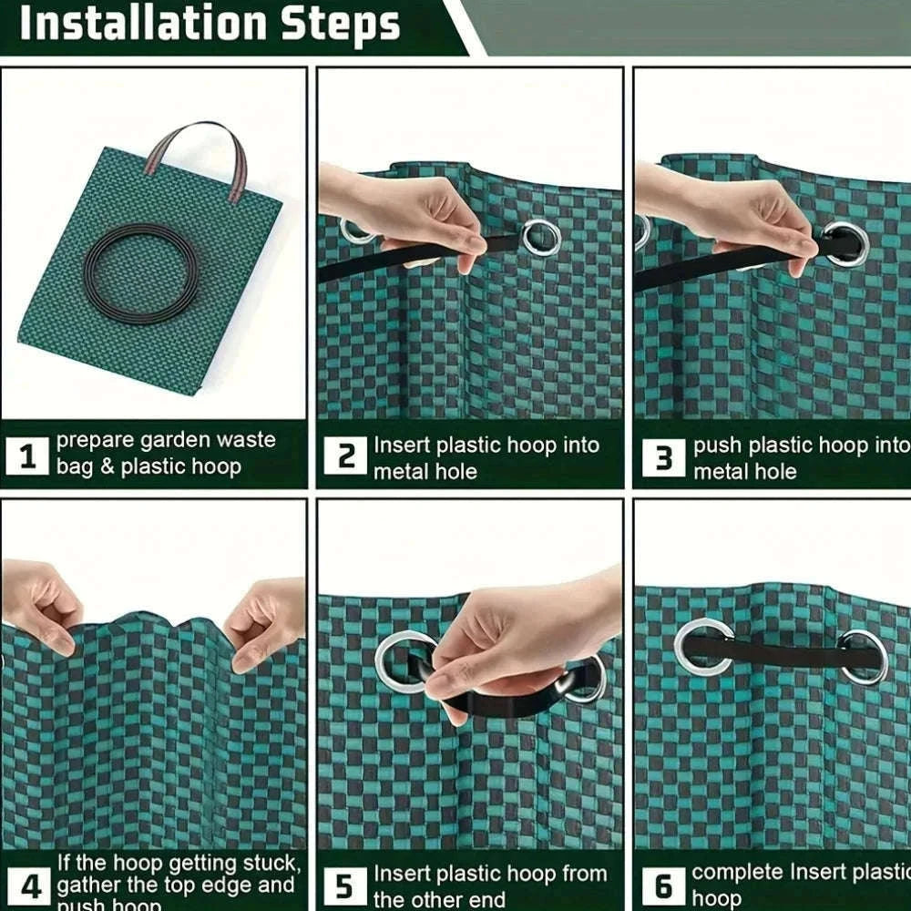Heavy-Duty Garden Waste Bags for Leaves, Branches, and Debris-500L