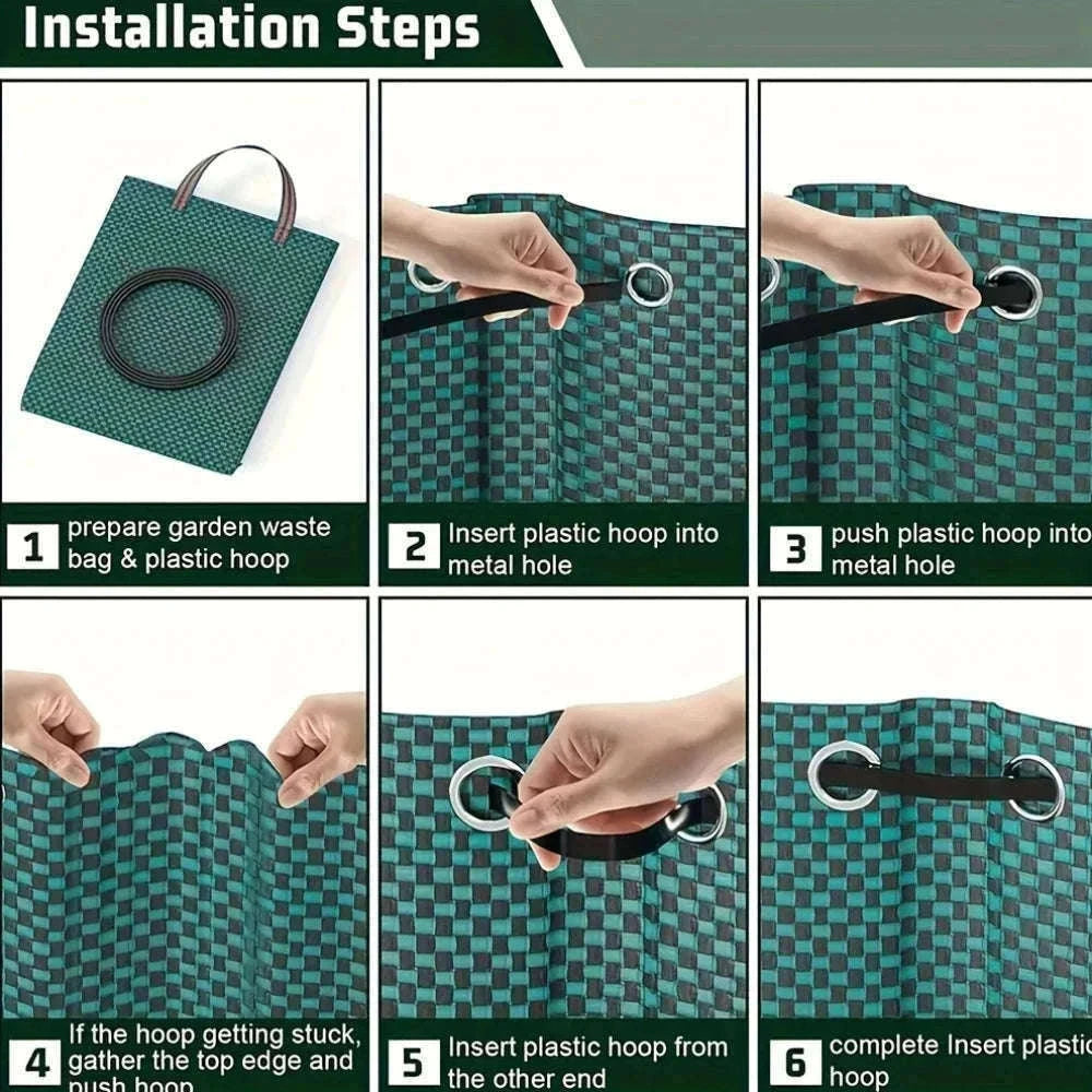 Heavy-Duty Garden Waste Bags for Leaves, Branches, and Debris-500L