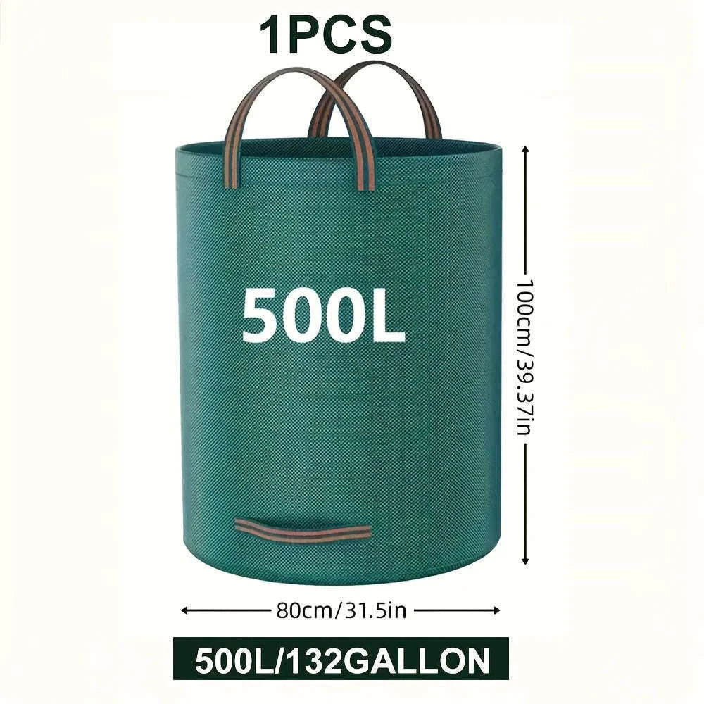 Heavy-Duty Garden Waste Bags for Leaves, Branches, and Debris-500L