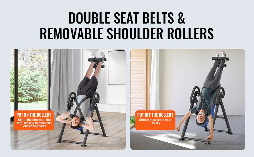 Heavy Duty Inversion Table Back Stretcher with Adjustable Height-Blue  Black / United States