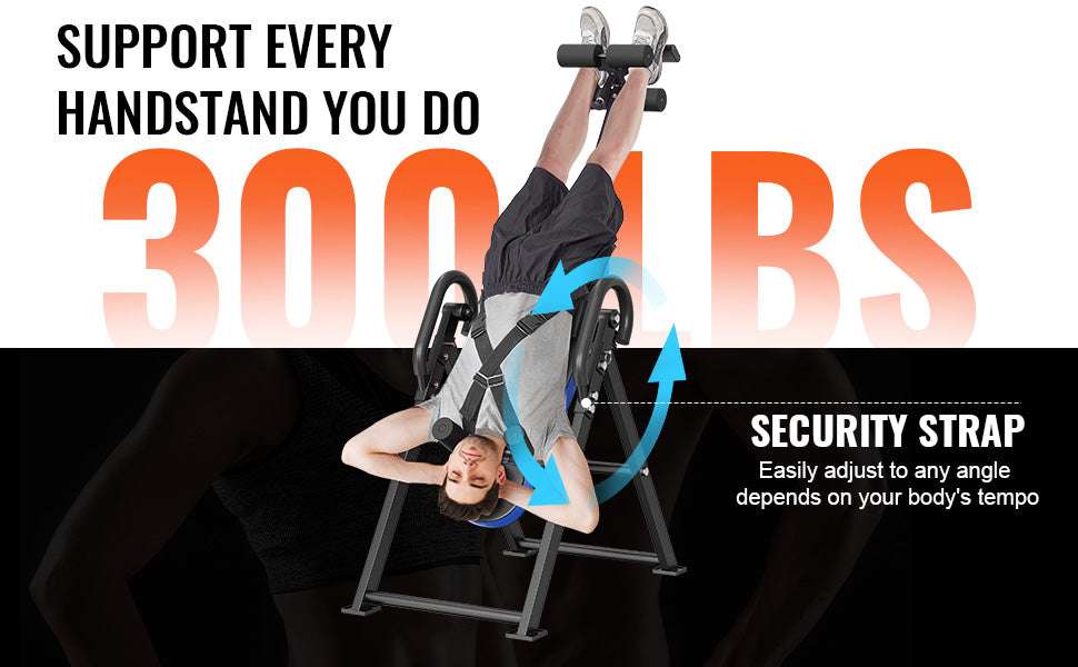 Heavy Duty Inversion Table Back Stretcher with Adjustable Height-Blue  Black / United States