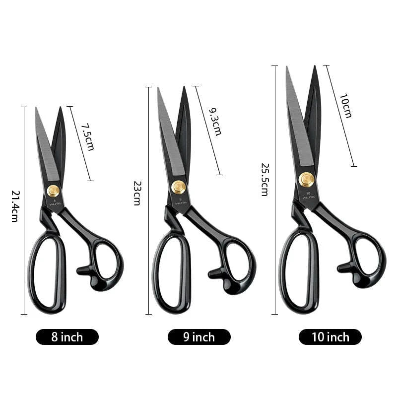 Heavy Duty Leather & Fabric Scissors – Sharp Steel Sewing Shears-9 inch Scissors-1pc / United States