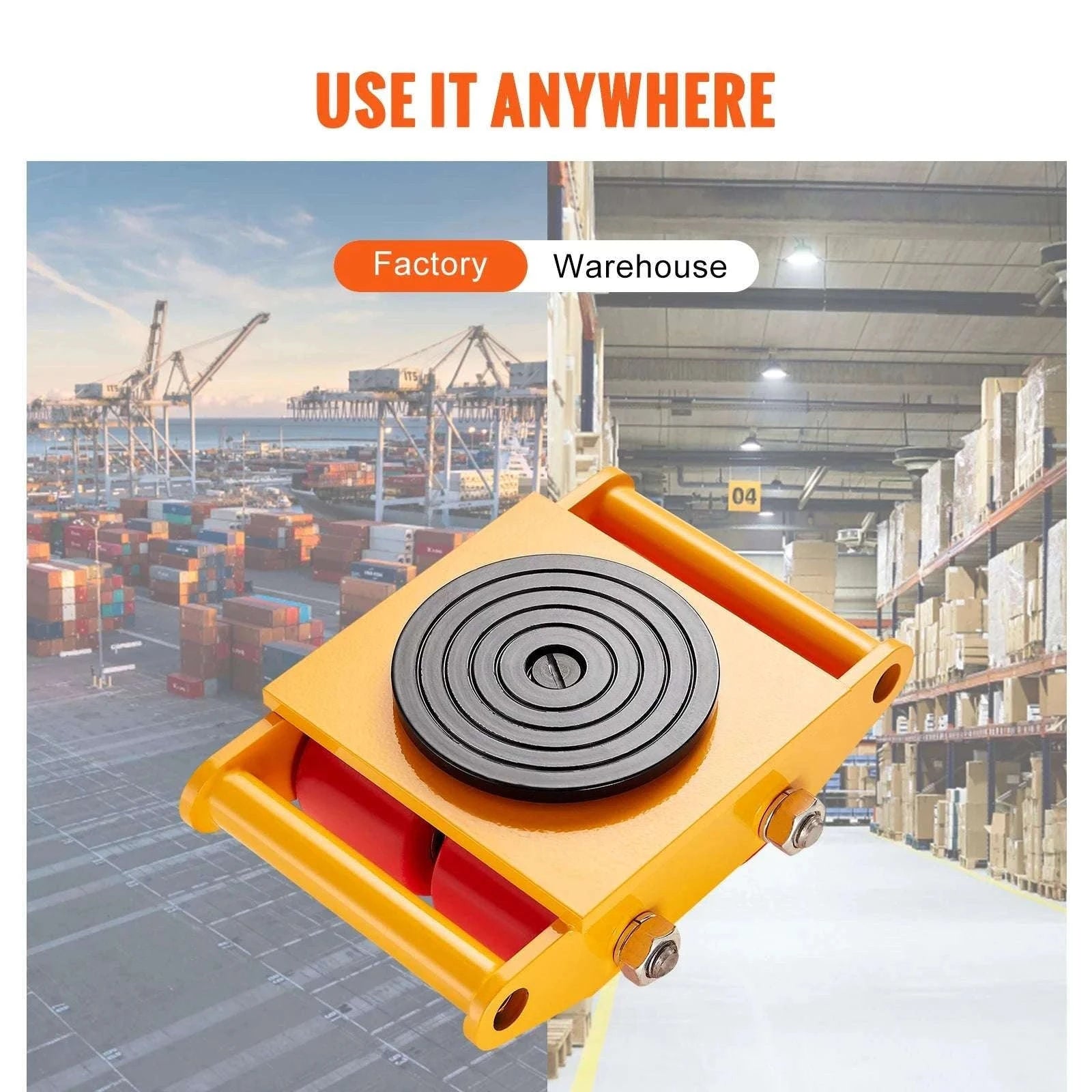 Heavy Duty Machinery Skate Dolly 6T-12T with PU Wheels-12T / United States