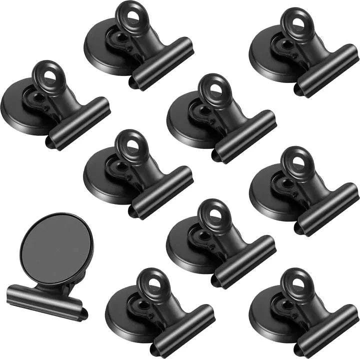 Heavy Duty Magnetic Bulldog Clips-10PCS-Sliver
