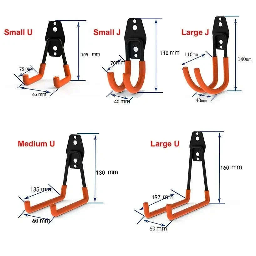 Heavy Duty Metal Hook Garage Organizer for Strong Wall Storage-hook 01 5PC