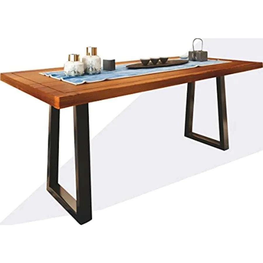 Heavy Duty Metal Table Legs 28" x 17.7" Square Frame Set-United States / Black