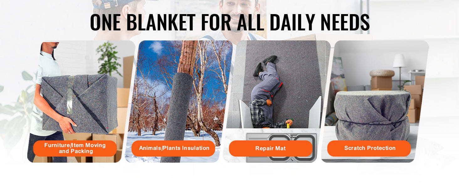 Heavy Duty Moving Blanket 12/24 Pack 72 x 54 in with Bundling Bands-24 pcs / Poland