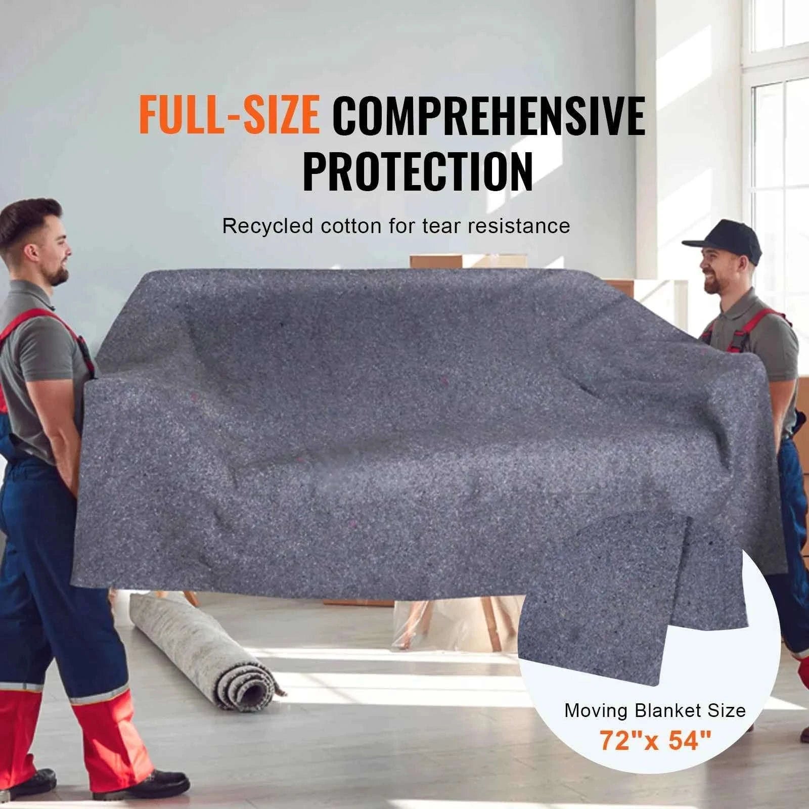 Heavy Duty Moving Blanket 12/24 Pack 72 x 54 in with Bundling Bands-24 pcs / Poland