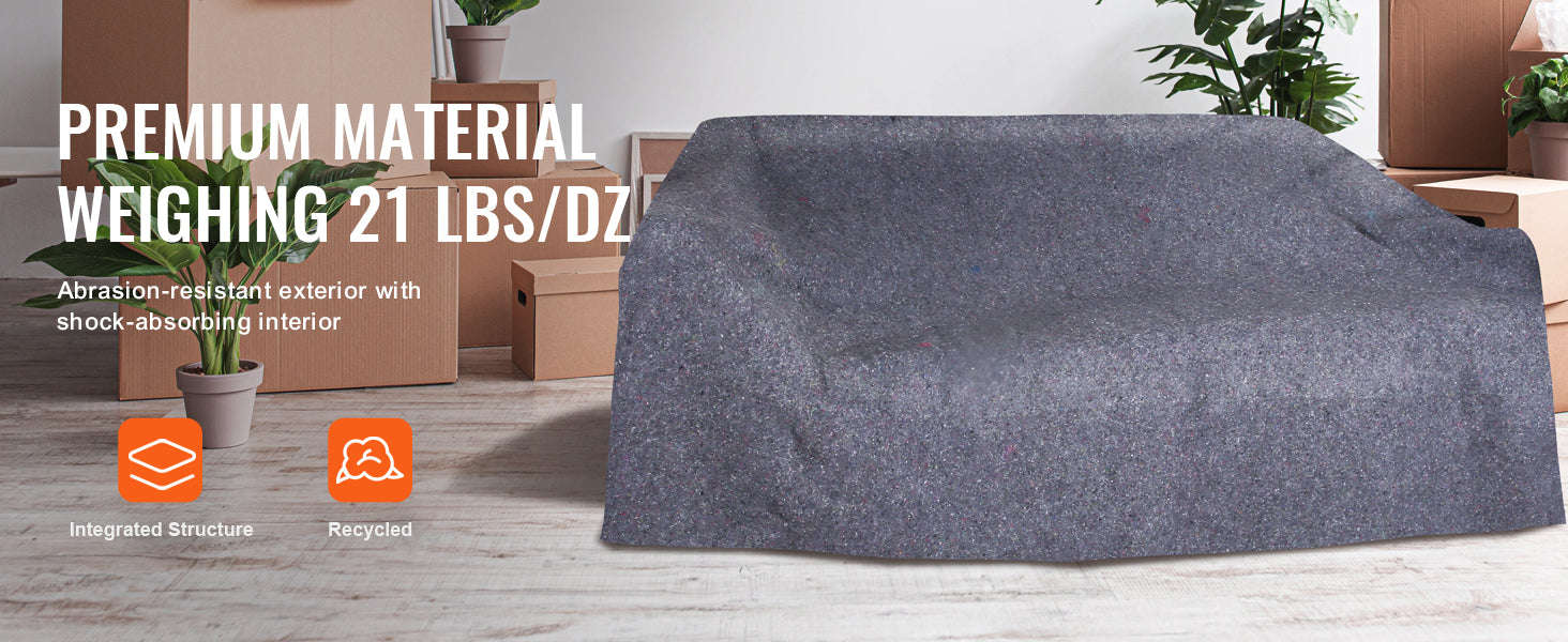 Heavy Duty Moving Blanket 12/24 Pack 72 x 54 in with Bundling Bands-24 pcs / Poland