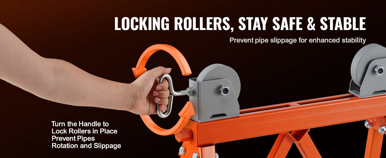 Heavy Duty Pipe Stand with Roller Head 2500 lb Capacity Adjustable 2–36 in-Pipe Stand / GERMANY