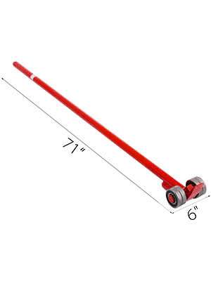 Heavy Duty Pry Lever Bar 6600 lbs Capacity with Wheels-3T 5ft / GERMANY