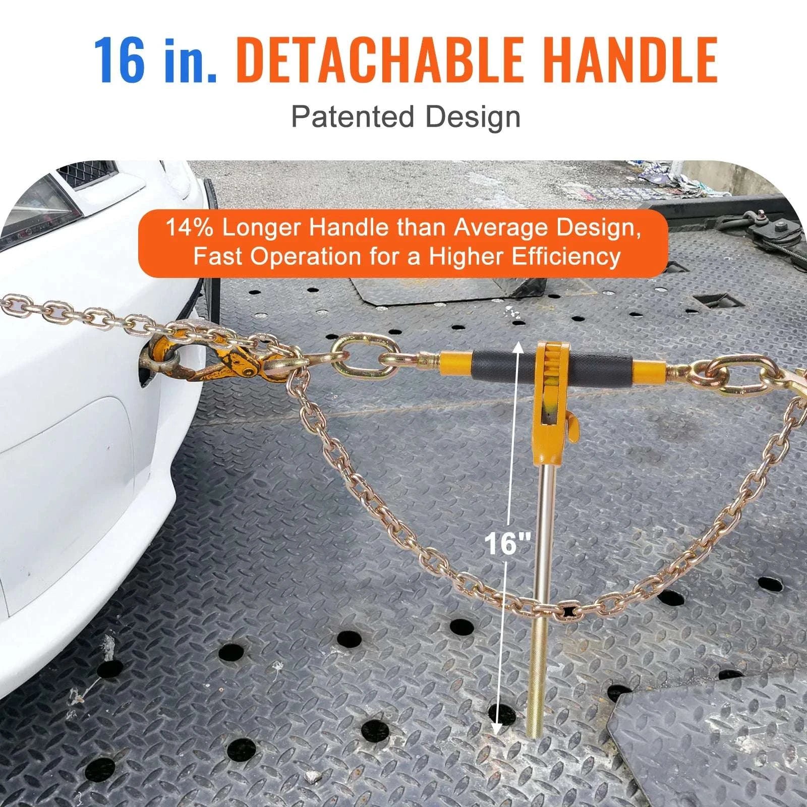 Heavy Duty Ratchet Chain Binder with Detachable Handle-12000lbs / United States