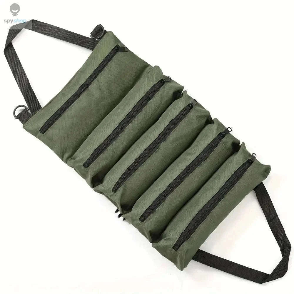 Heavy-Duty Roll-Up Tool Bag for Organized, Ready Access-green