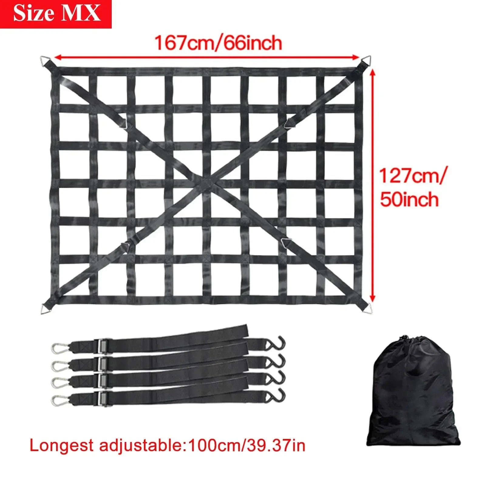 Heavy Duty Roof Rack Cargo Net-S / China Mainland