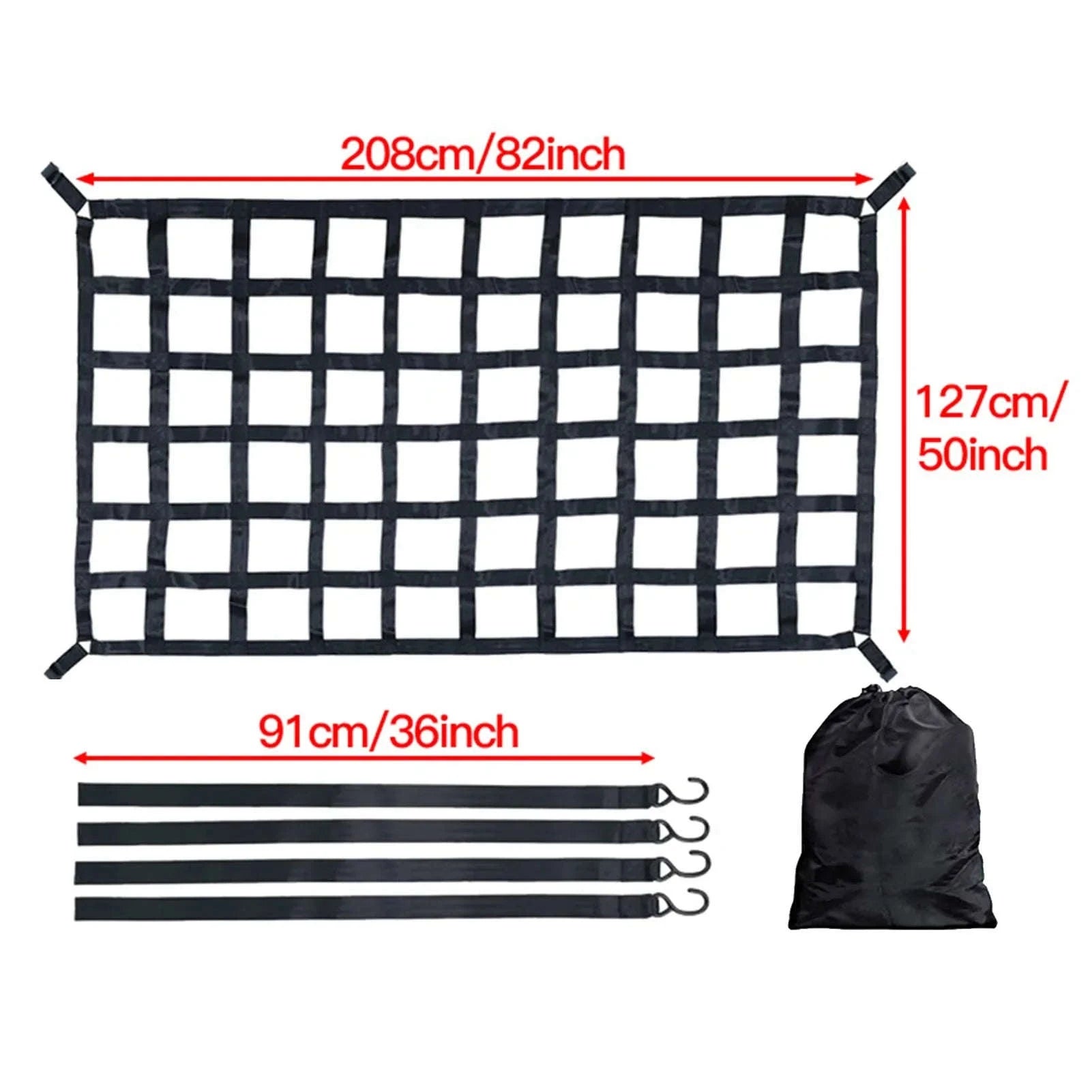 Heavy Duty Roof Rack Cargo Net-S / China Mainland
