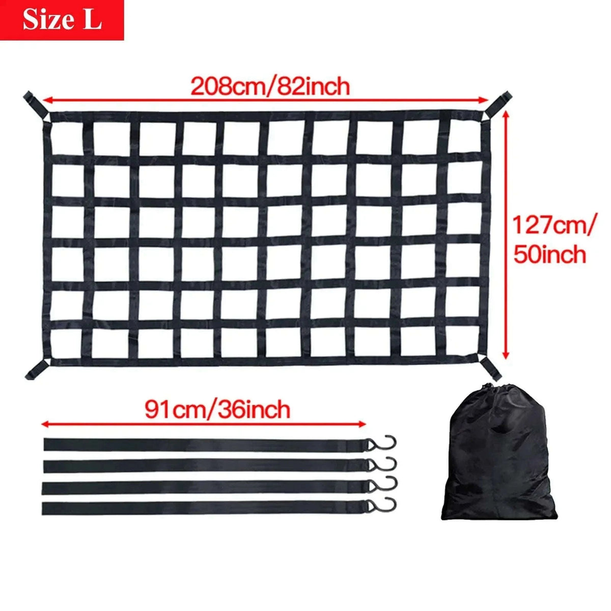 Heavy Duty Roof Rack Cargo Net-S / China Mainland