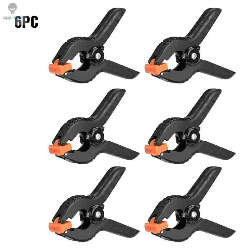 Heavy Duty Spring Clamps 6‑Piece 3‑Inch Set-Black